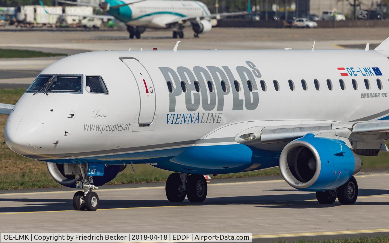 OE-LMK, 2006 Embraer 170LR (ERJ-170-100LR) C/N 17000150, taxying to the active