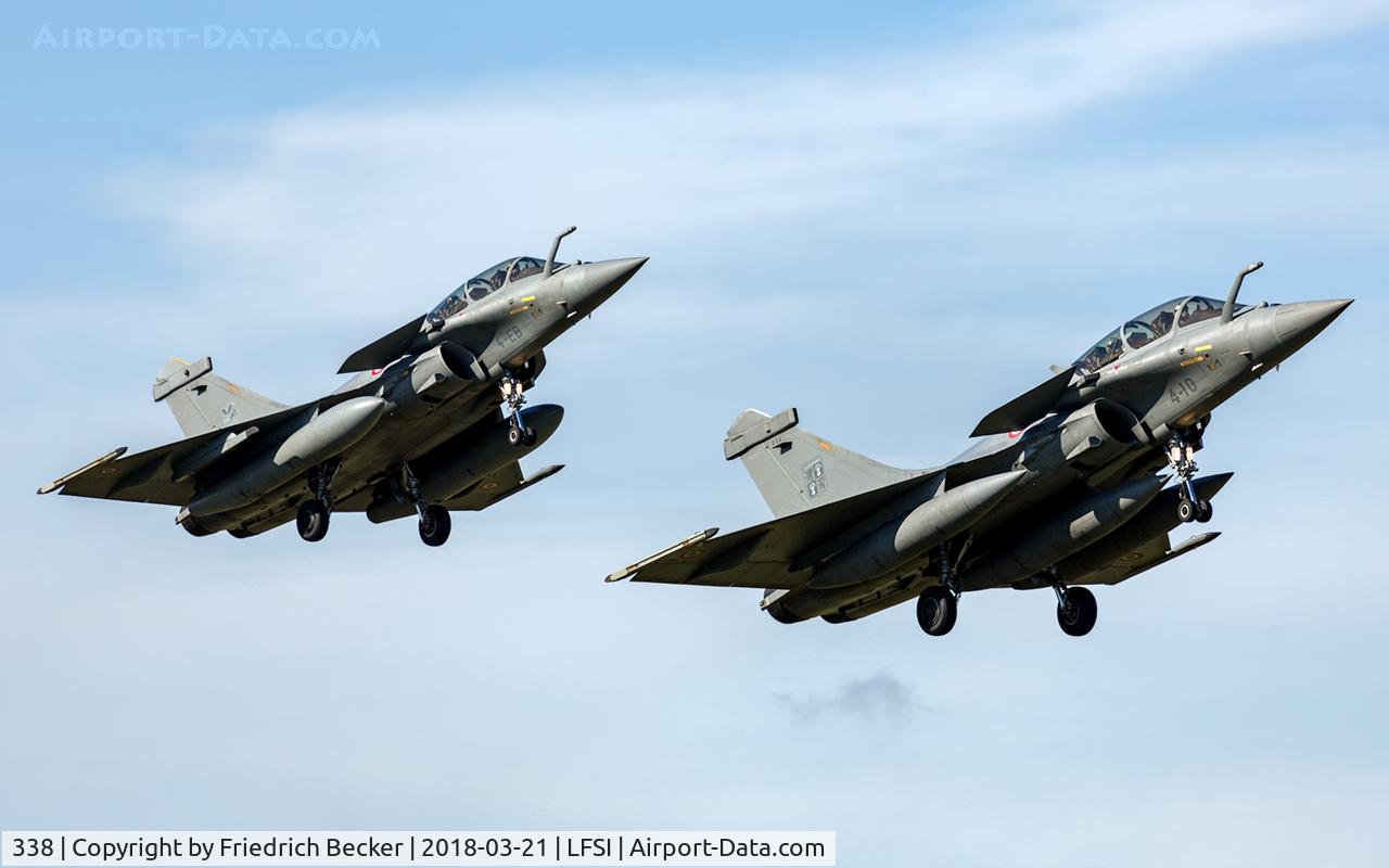 338, Dassault Rafale B C/N 338, on final at BA113 St. Dizier