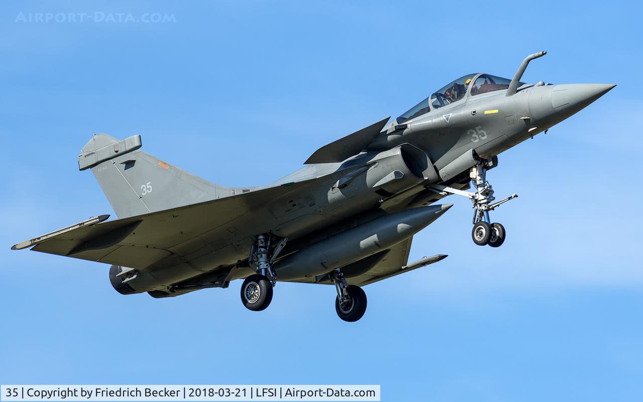 35, 2012 Dassault Rafale M C/N 35, on final at Ba113 St. Dizier