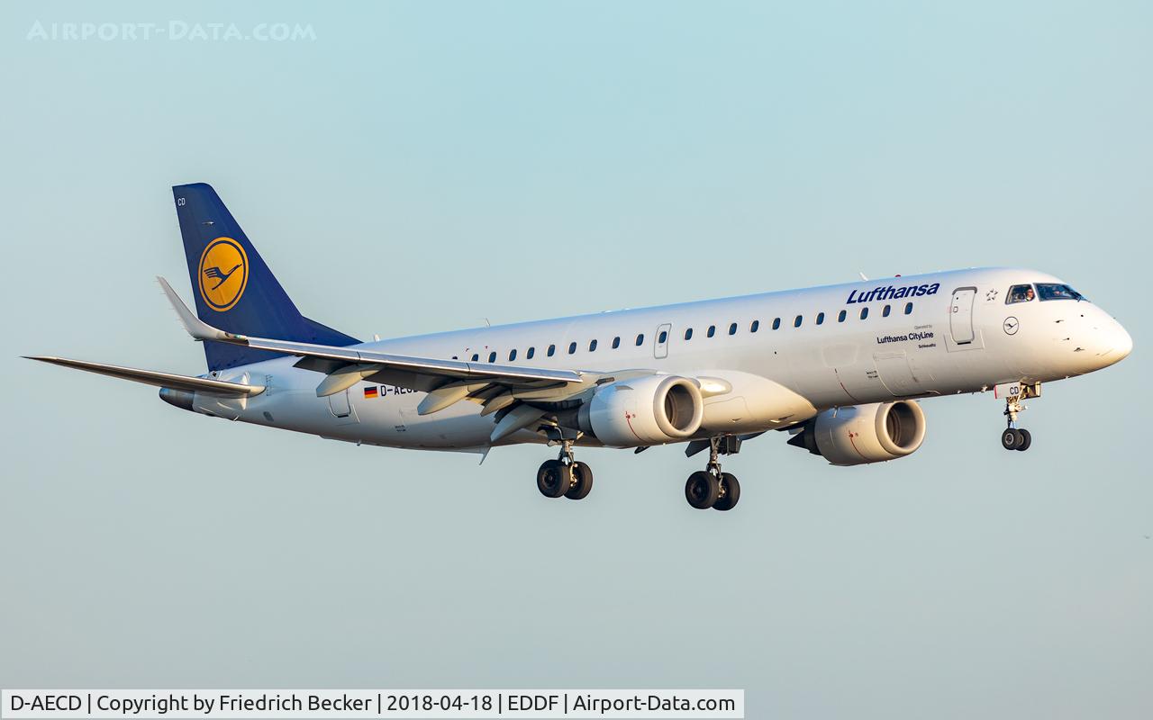 D-AECD, 2010 Embraer 190LR (ERJ-190-100LR) C/N 19000337, on final RW07L
