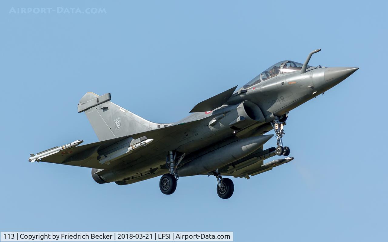 113, Dassault Rafale C C/N 113, on final at BA113 St. Dizier