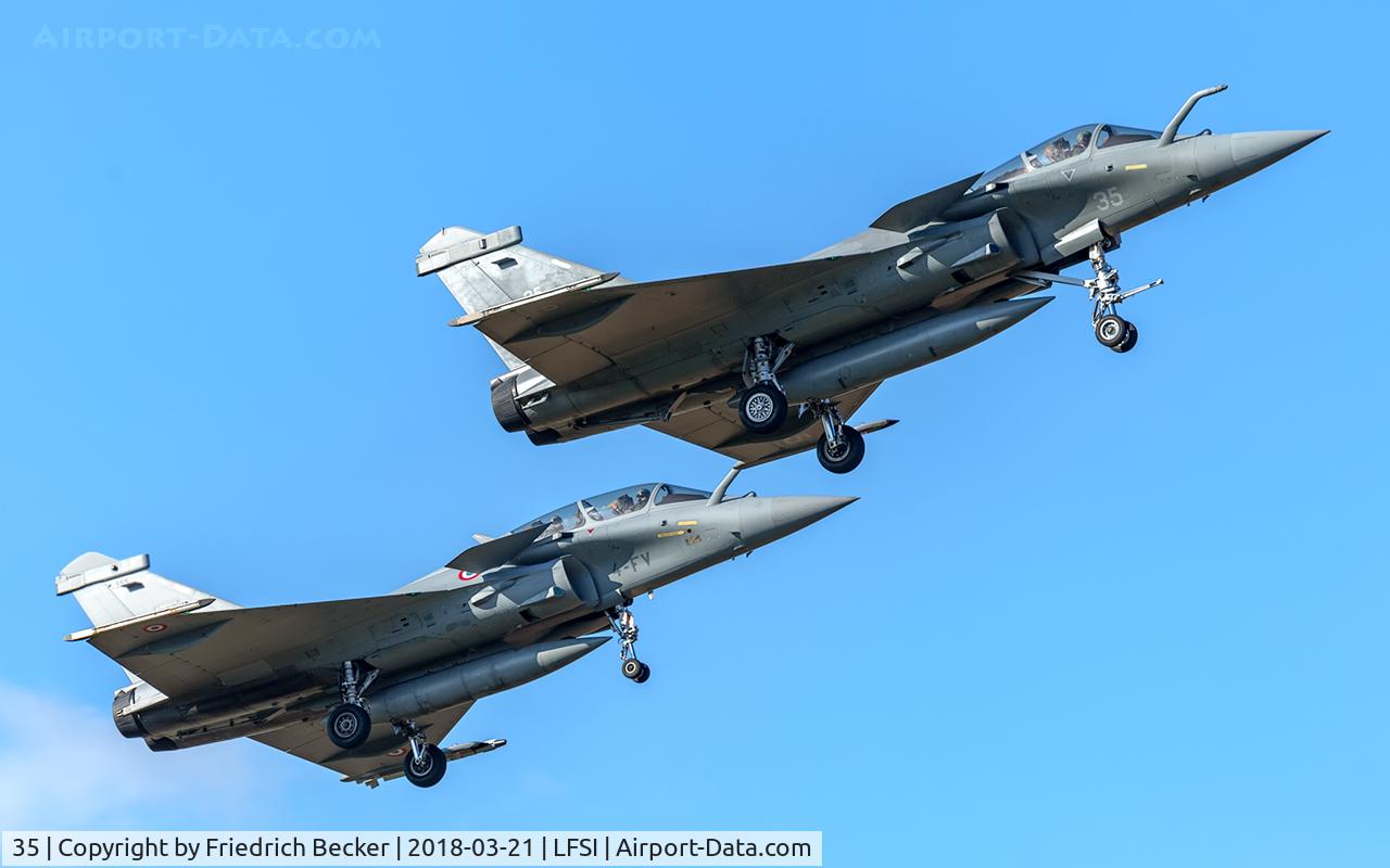 35, 2012 Dassault Rafale M C/N 35, on final at BA113 St. Dizier