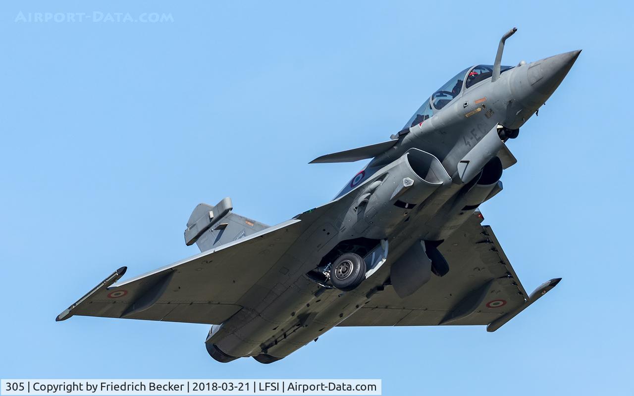 305, Dassault Rafale B C/N 305, going around at BA113 St. Dizier