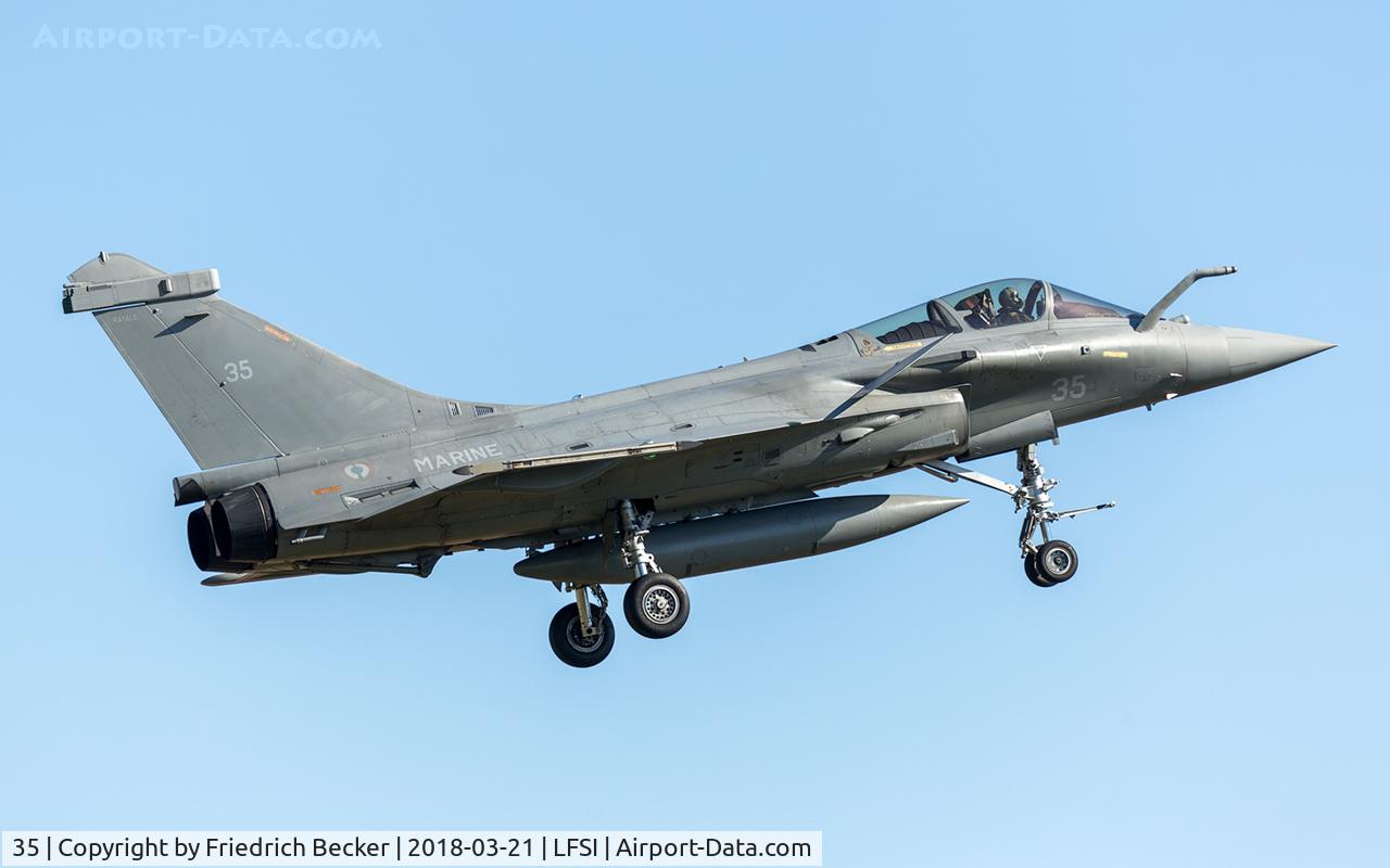 35, 2012 Dassault Rafale M C/N 35, on final at BA113 St. Dizier