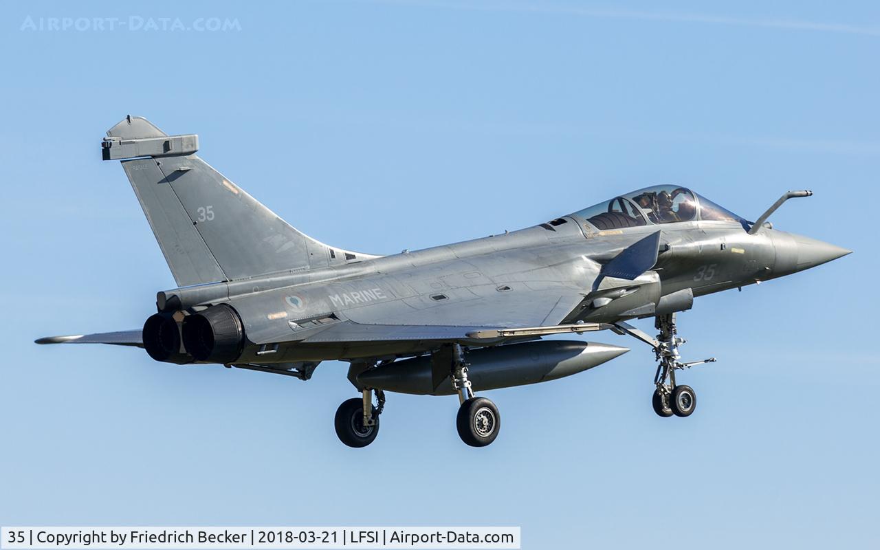 35, 2012 Dassault Rafale M C/N 35, on final at BA113 St. Dizier