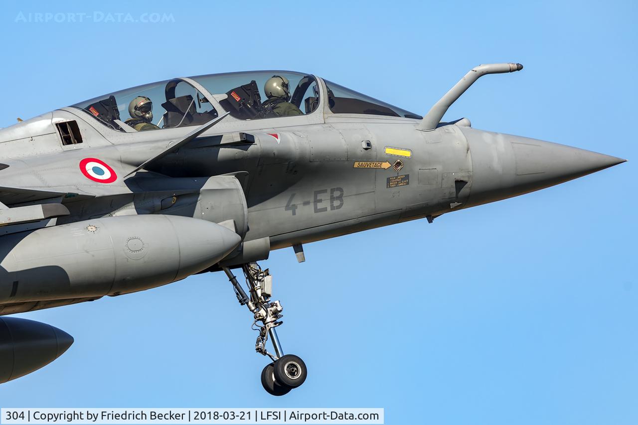 304, Dassault Rafale B C/N 304, on final at BA113 St. Dizier