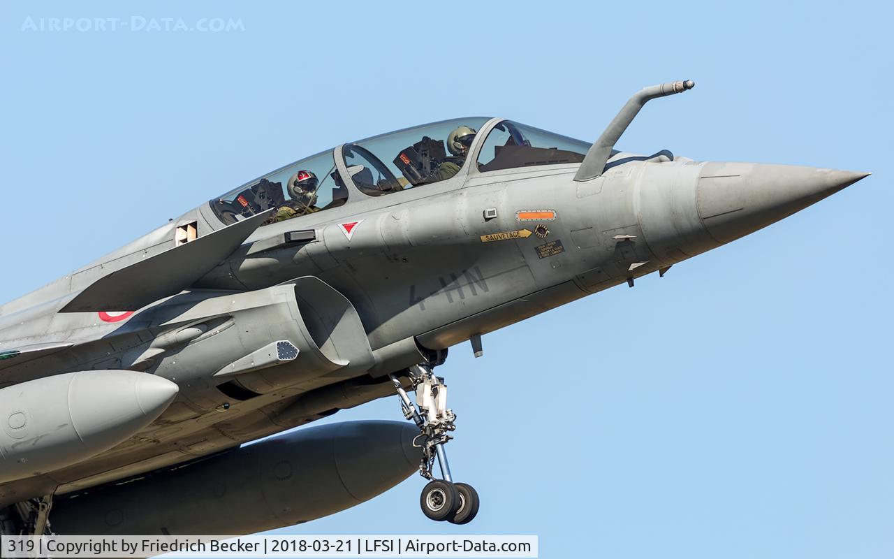 319, Dassault Rafale B C/N 314, on final at BA113 St. Dizier