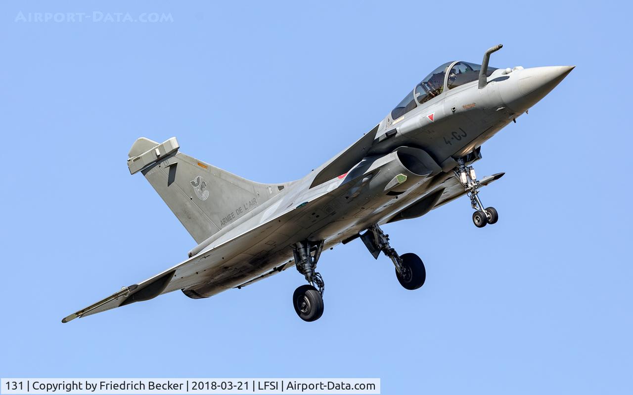 131, 2012 Dassault Rafale C C/N 131, turning into final at BA113 St. Dizier