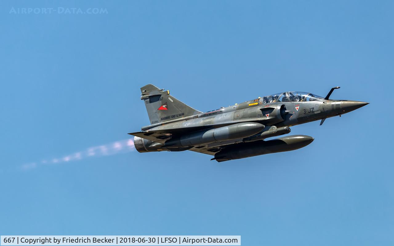 667, Dassault Mirage 2000D C/N 541, flying display Meeting Aerienne BA133 Nancy Ochey
