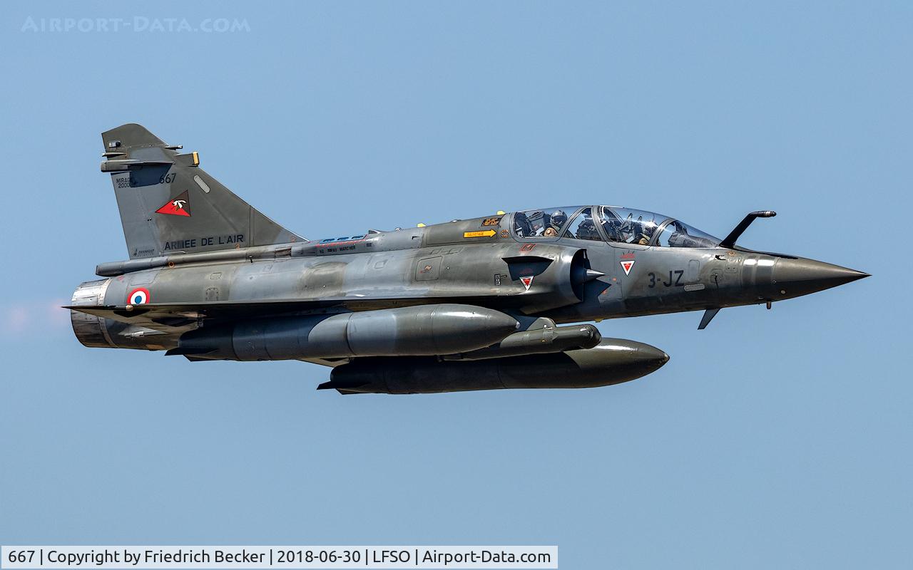667, Dassault Mirage 2000D C/N 541, flying display Meeting Aerienne BA133 Nancy Ochey