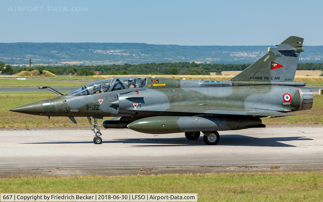 667, Dassault Mirage 2000D C/N 541, taxying to the active during the Meeting Aerienne BA133 Nancy Ochey