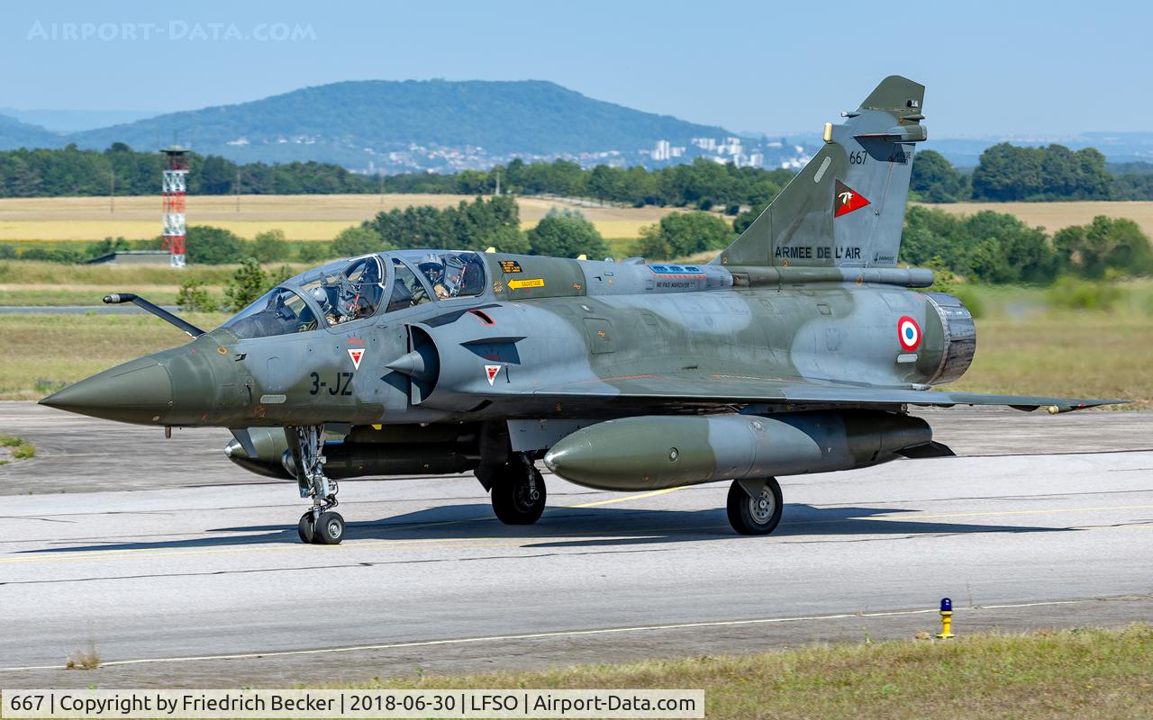 667, Dassault Mirage 2000D C/N 541, taxying to the active during the Meeting Aerienne BA133 Nancy Ochey