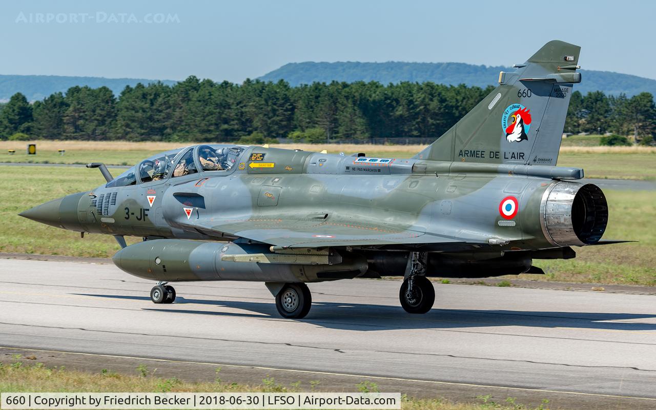 660, Dassault Mirage 2000D C/N 534, taxying to the active during the Meeting Aerienne BA133 Nancy Ochey