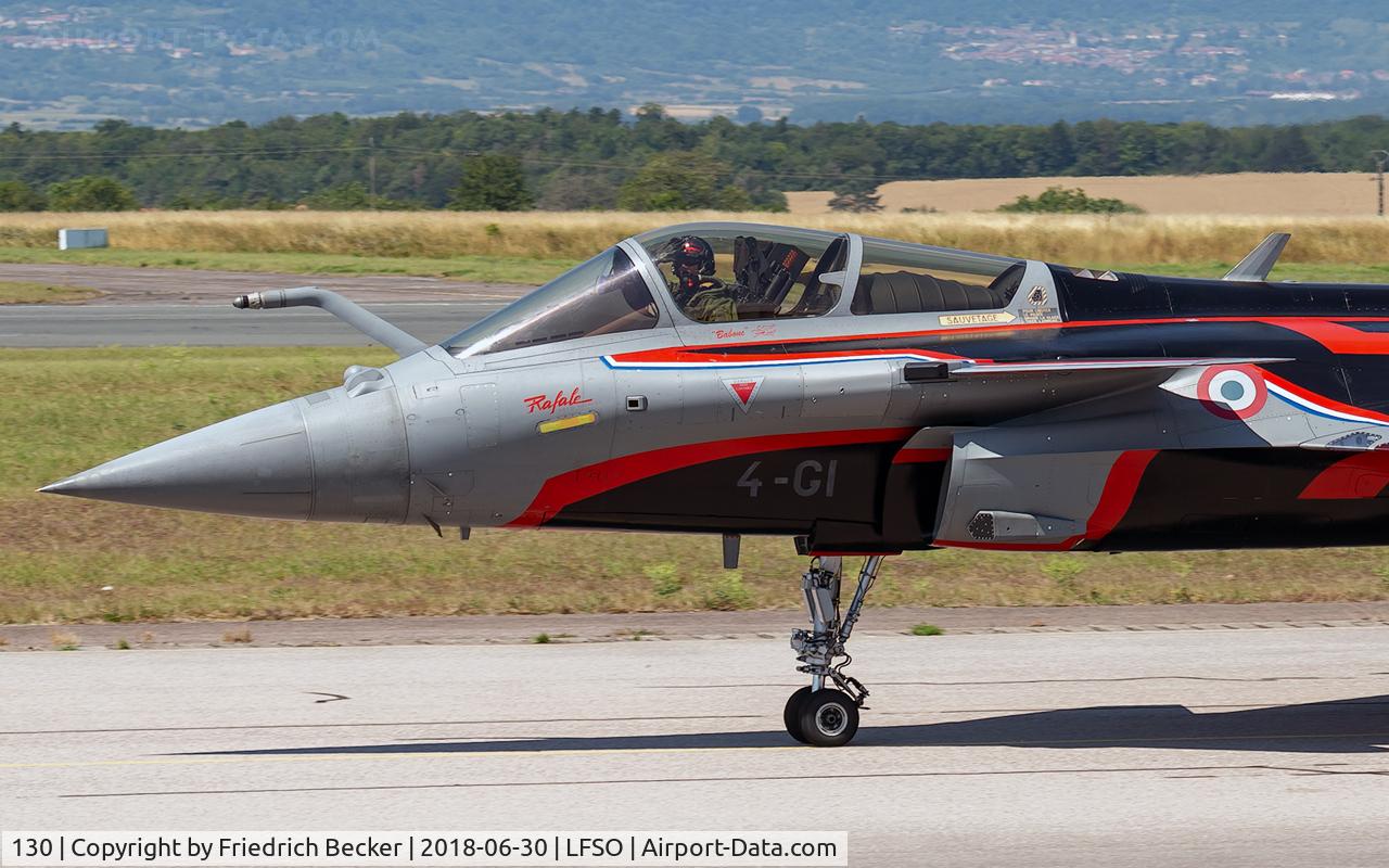 130, Dassault Rafale C C/N 130, taxying to the active during the Meeting Aerienne BA133 Nancy Ochey