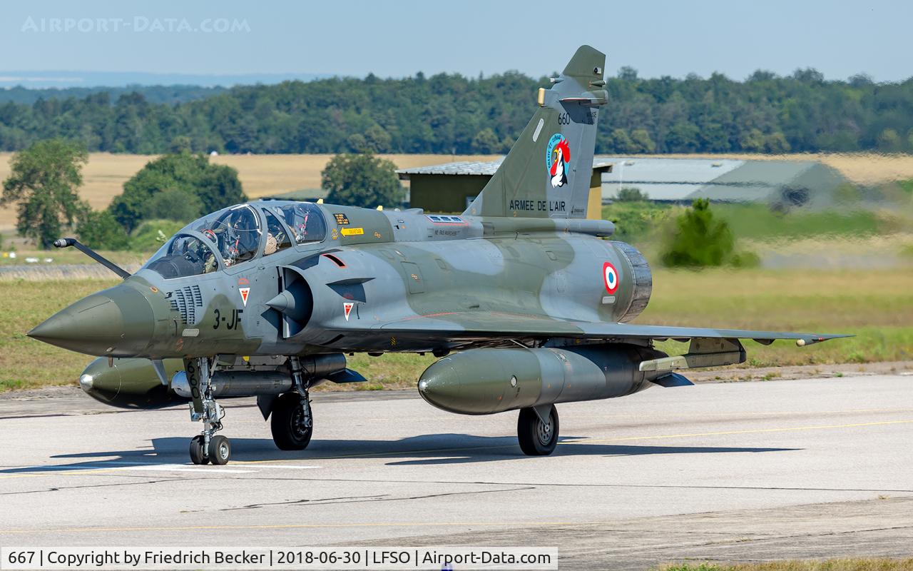 667, Dassault Mirage 2000D C/N 541, taxying to the active during the Meeting Aerienne BA133 Nancy Ochey