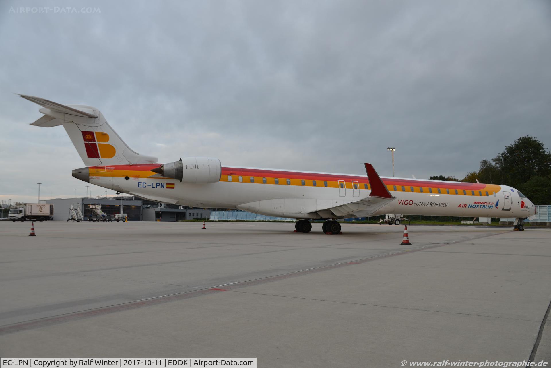 EC-LPN, 2012 Bombardier CRJ-1000ER NG (CL-600-2E25) C/N 19022, Bombardier CL-600-2E25 CRJ-1000 - YW ANE Air Nostrum Iberia Regional - 19022 - EC-LPN - 11.10.2017 - CGN