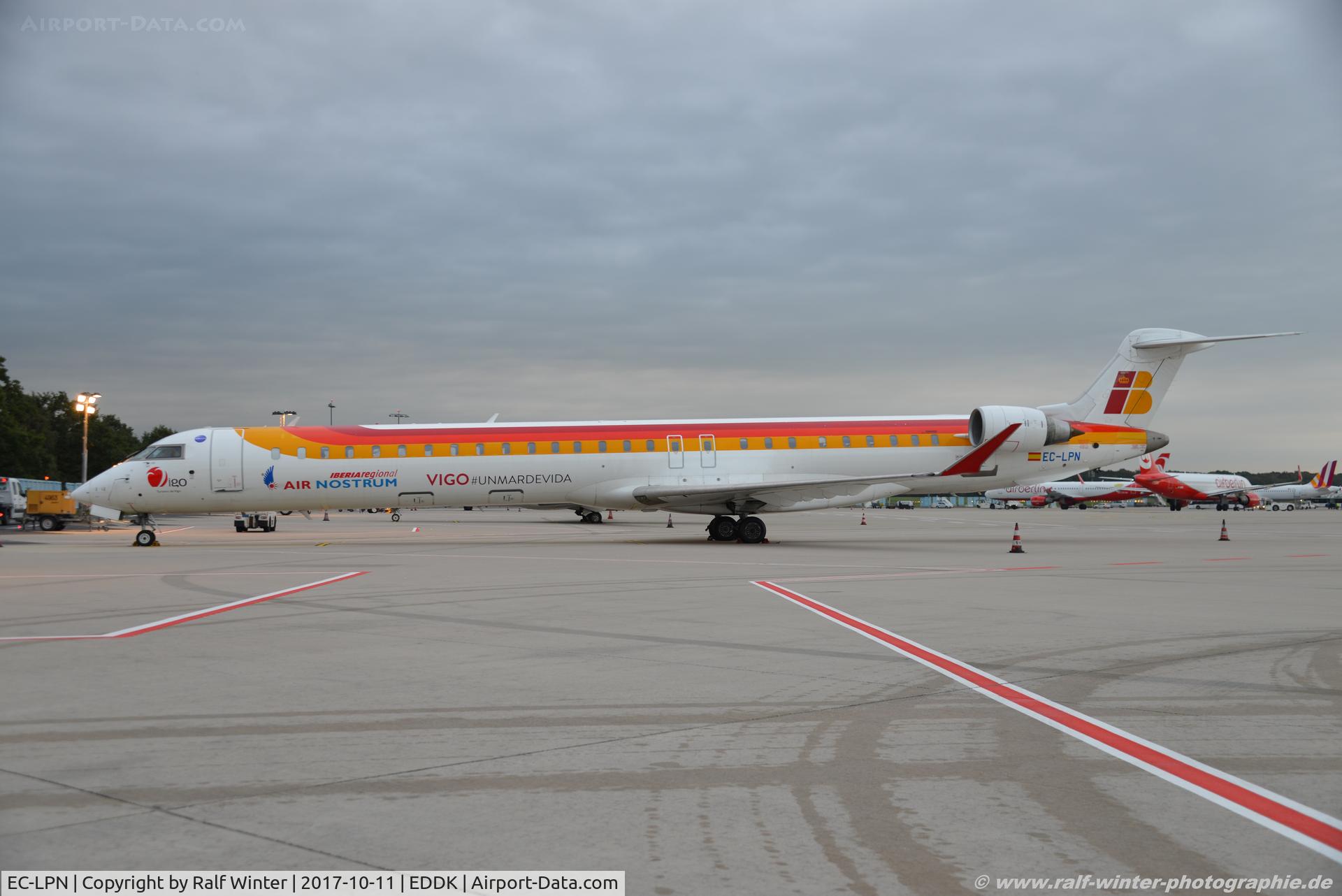 EC-LPN, 2012 Bombardier CRJ-1000ER NG (CL-600-2E25) C/N 19022, Bombardier CL-600-2E25 CRJ-1000 - YW ANE Air Nostrum Iberia Regional - 19022 - EC-LPN - 11.10.2017 - CGN