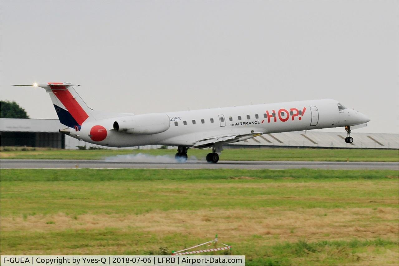 F-GUEA, 2000 Embraer EMB-145MP (ERJ-145MP) C/N 145342, Embraer EMB-145MP, Landing rwy 25L, Brest-Bretagne airport (LFRB-BES)