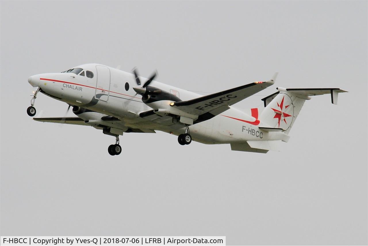 F-HBCC, 1999 Beech 1900D C/N UE-350, Beech 1900D,  Take off rwy 07R, Brest-Bretagne Airport (LFRB-BES)