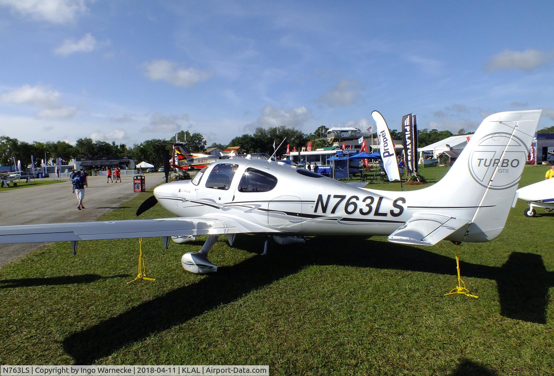 N763LS, Cirrus SR22 GTS Turbo C/N 3487, Cirrus SR22 GTS Turbo at 2018 Sun 'n Fun, Lakeland FL