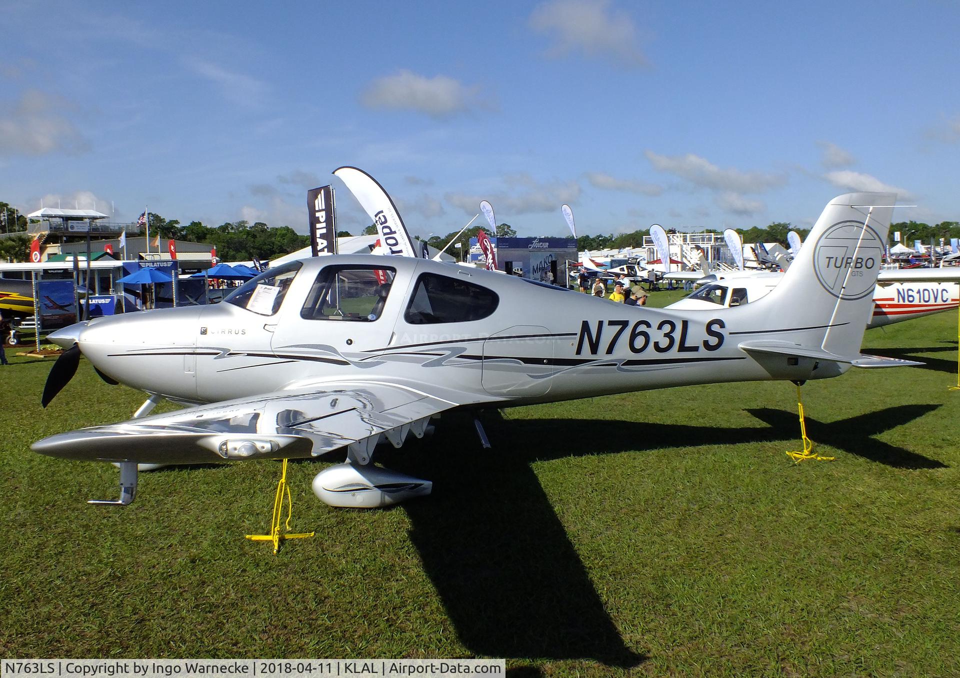 N763LS, Cirrus SR22 GTS Turbo C/N 3487, Cirrus SR22 GTS Turbo at 2018 Sun 'n Fun, Lakeland FL