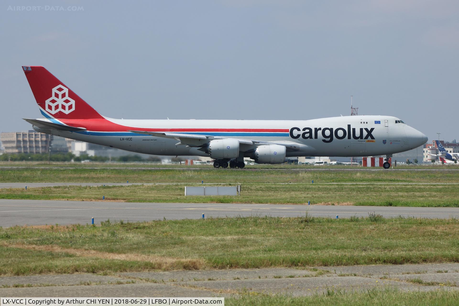 LX-VCC, 2010 Boeing 747-8R7F C/N 35807, B748 ready for take off RWY32R.