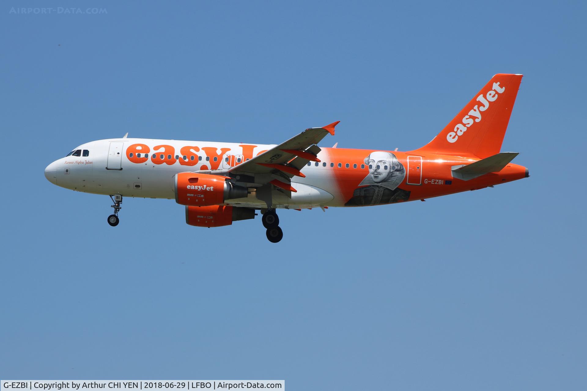 G-EZBI, 2006 Airbus A319-111 C/N 3003, William Shakespear Livery.