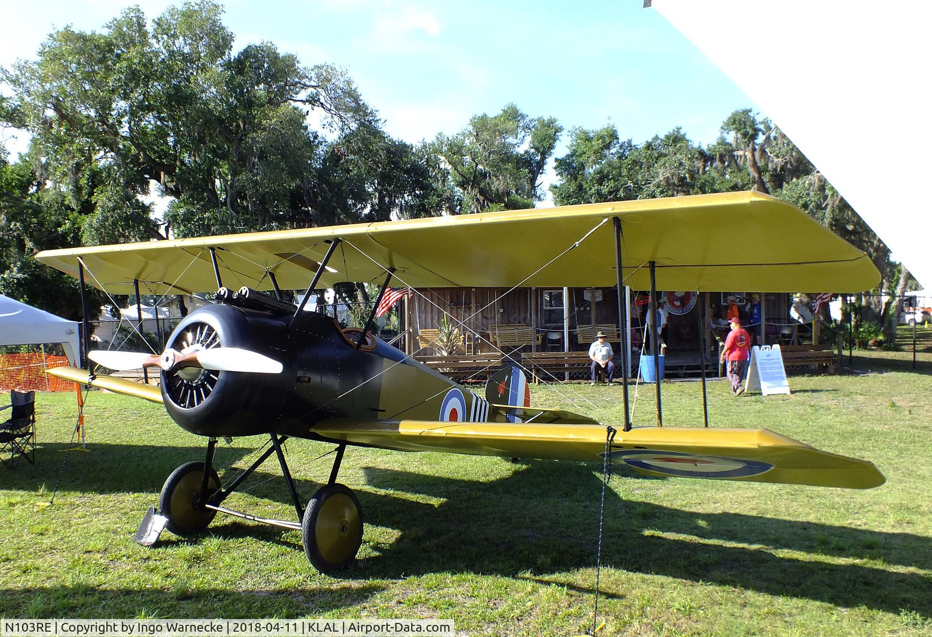 N103RE, 2018 Sopwith F.1 Camel Replica C/N 122214, Epton Richard W Sopwith Camel replica at 2018 Sun 'n Fun, Lakeland FL