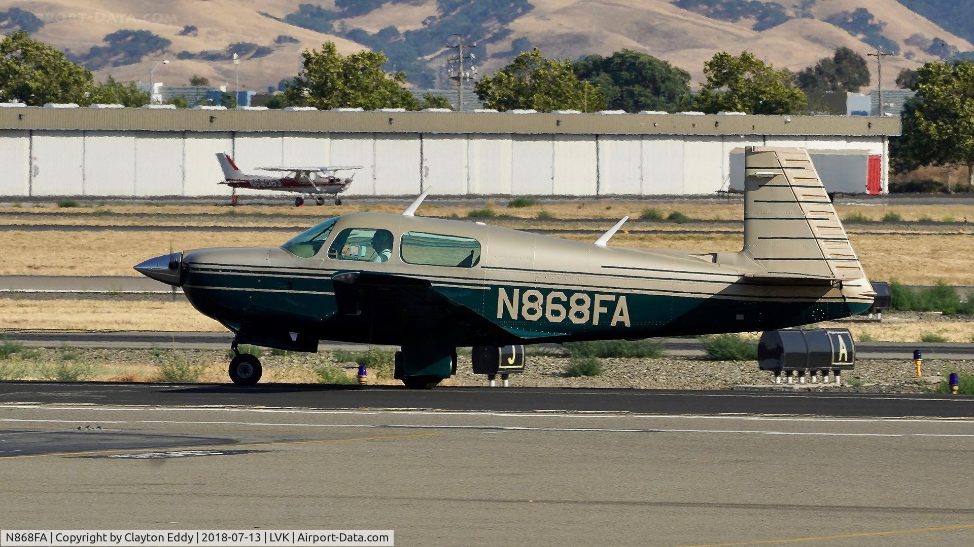 N868FA, Mooney M20J 201 C/N 24-0980, Livermore Airport California 2018.