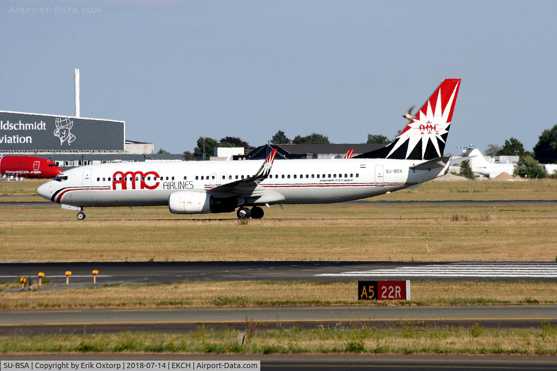SU-BSA, 2004 Boeing 737-86Q C/N 30294, SU-BSA on the taxiway after landing rw 04L