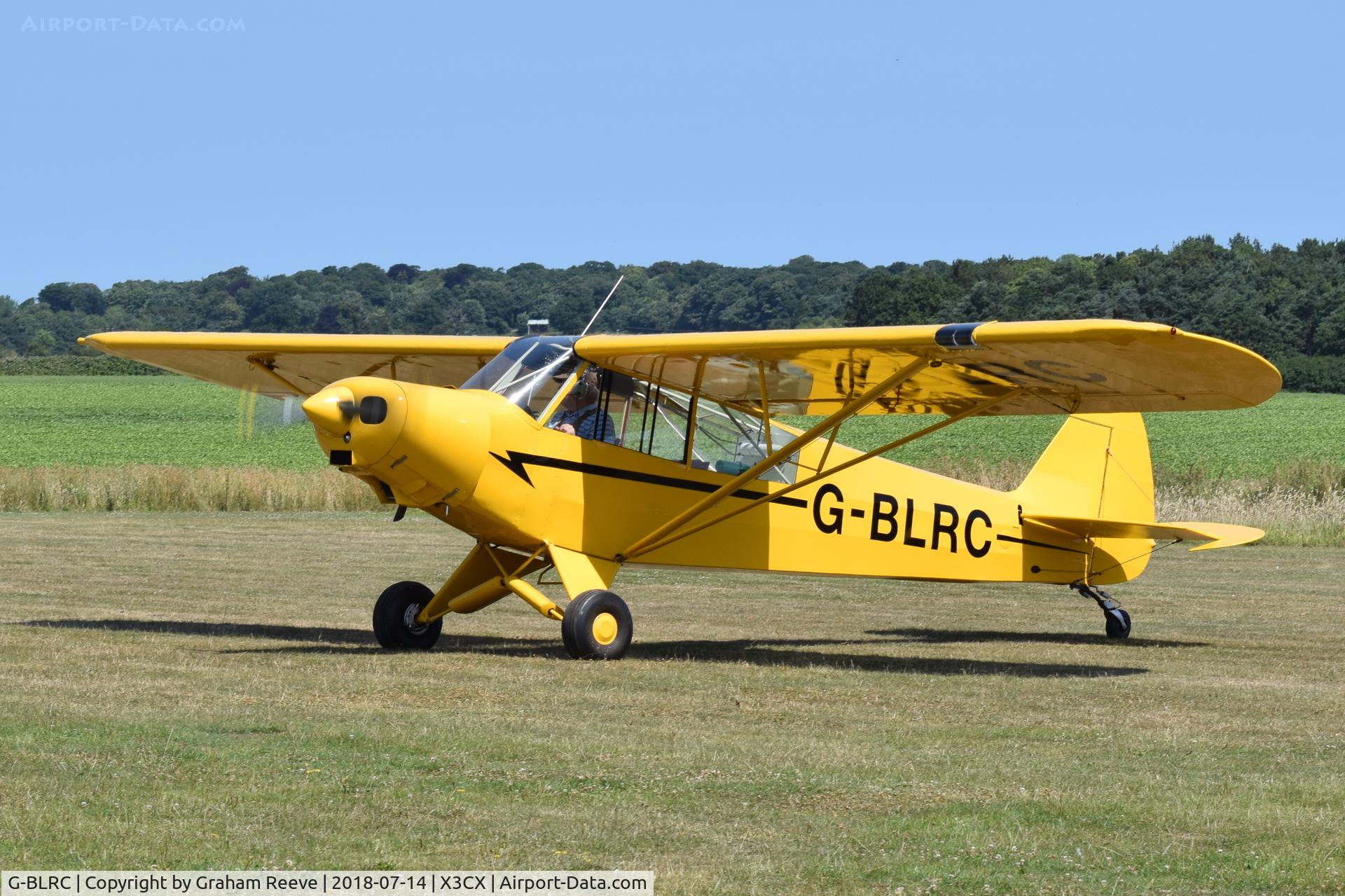 G-BLRC, 1954 Piper L-21B Super Cub (PA-18-135) C/N 18-3602, Just landed at Northrepps.