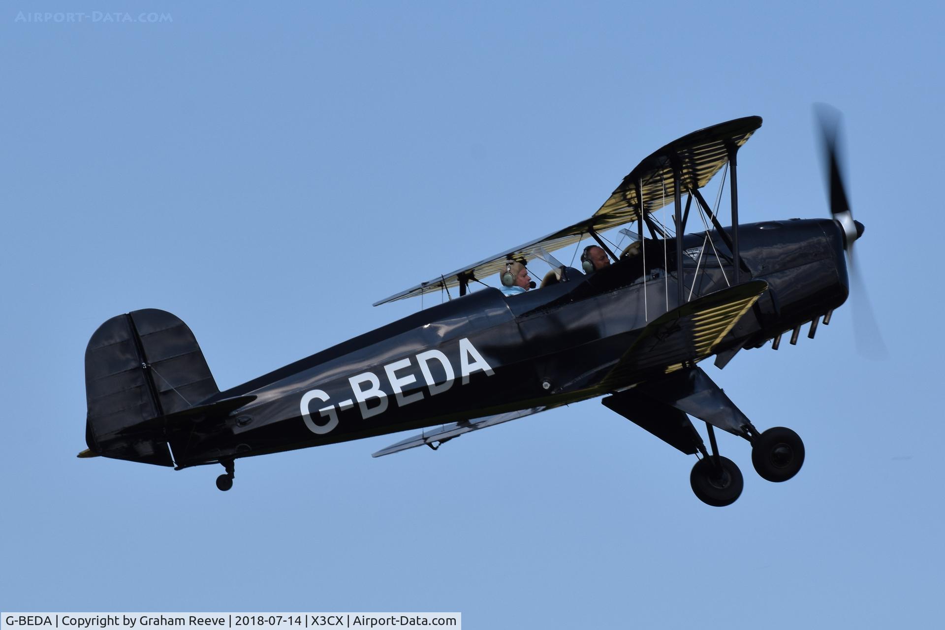 G-BEDA, 1957 CASA 1-131E Srs 2000 Jungmann C/N 2099, Departing from Northrepps.