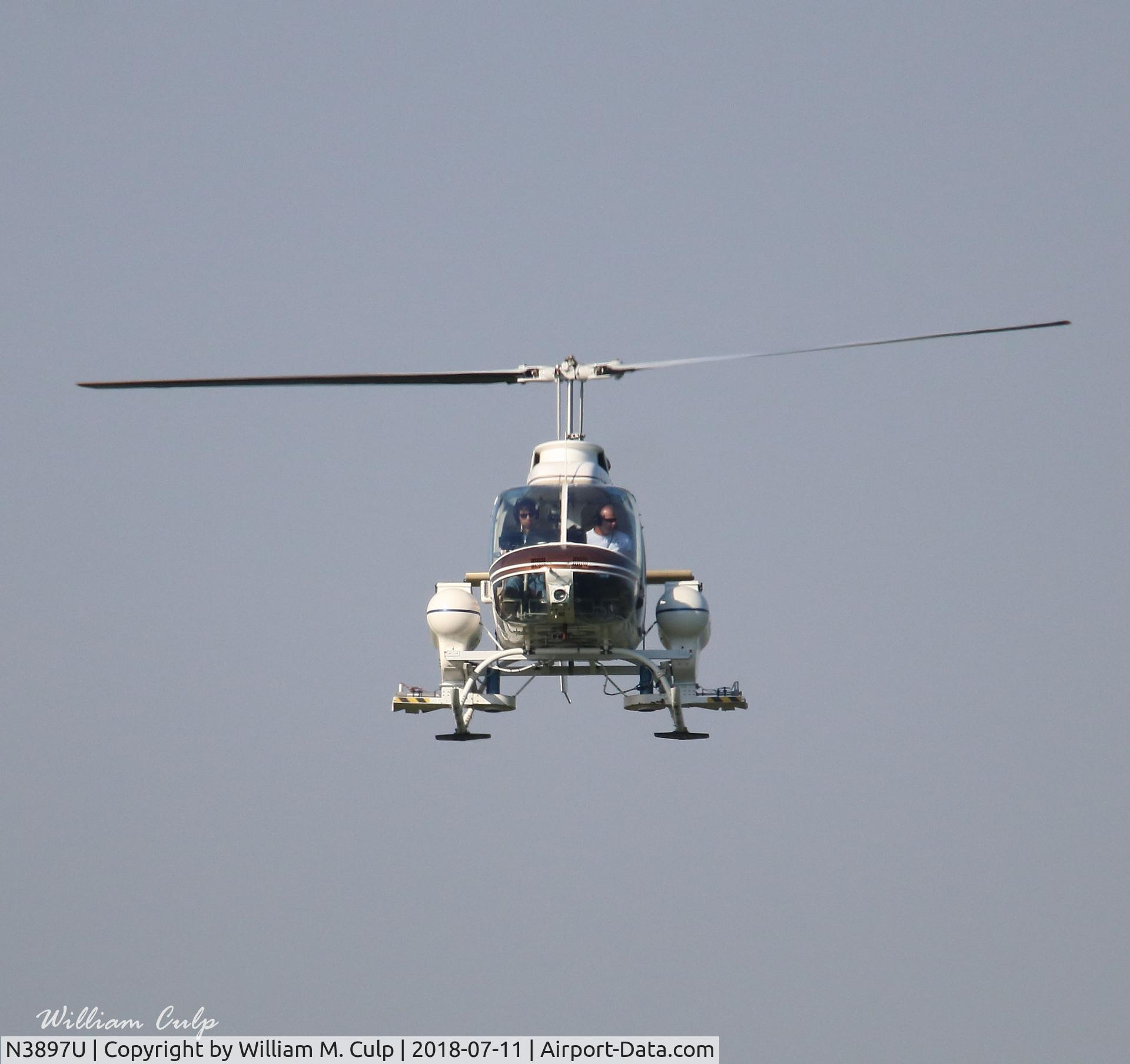 N3897U, 1980 Bell 206B JetRanger C/N 3205, I seen it flying over the wetlands at Ocean City NJ. It is being used to count birds.