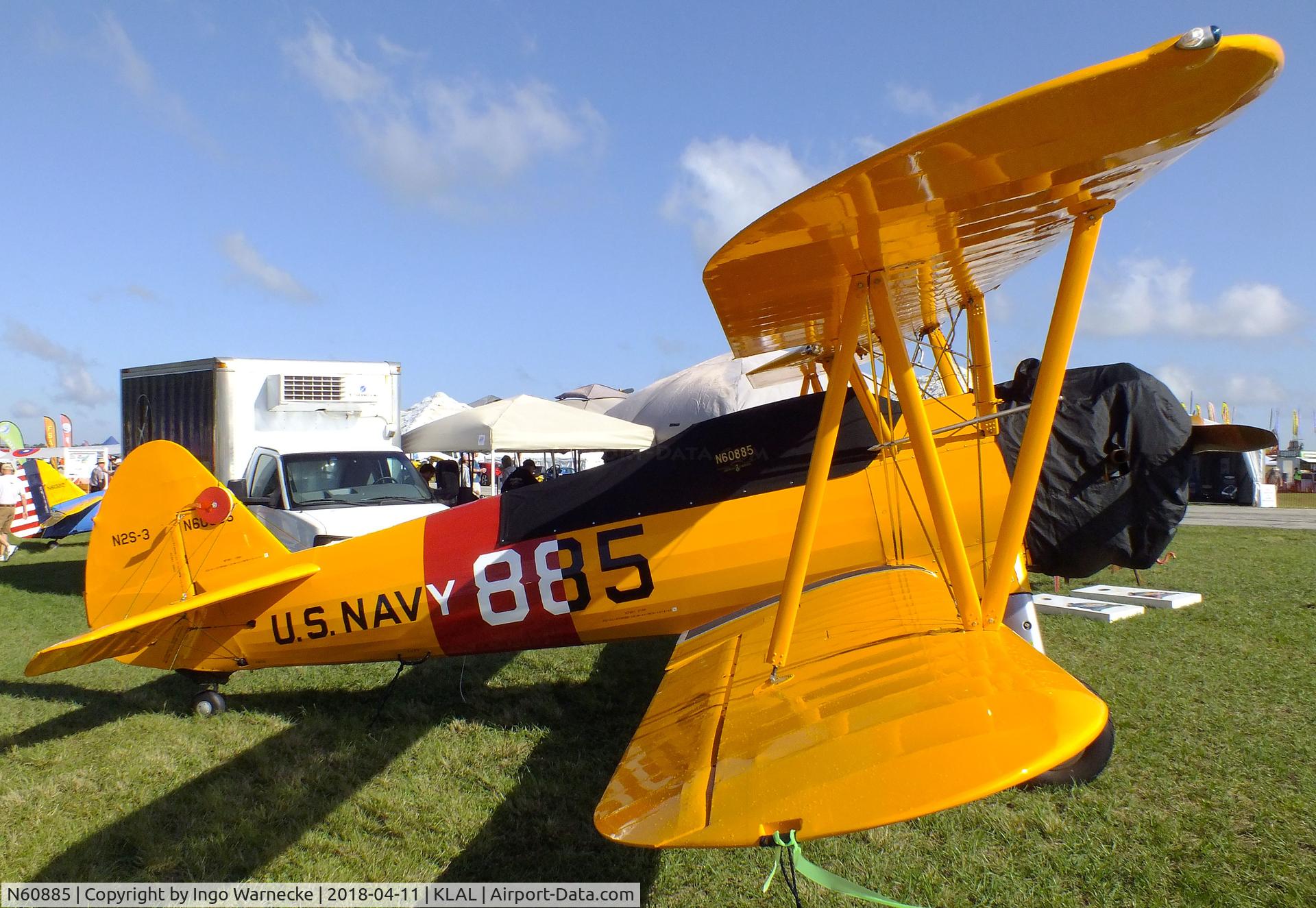 N60885, 1941 Boeing A75N1(PT17) C/N 75-2757, Boeing (Stearman) A75N1 (PT-17) at 2018 Sun 'n Fun, Lakeland FL