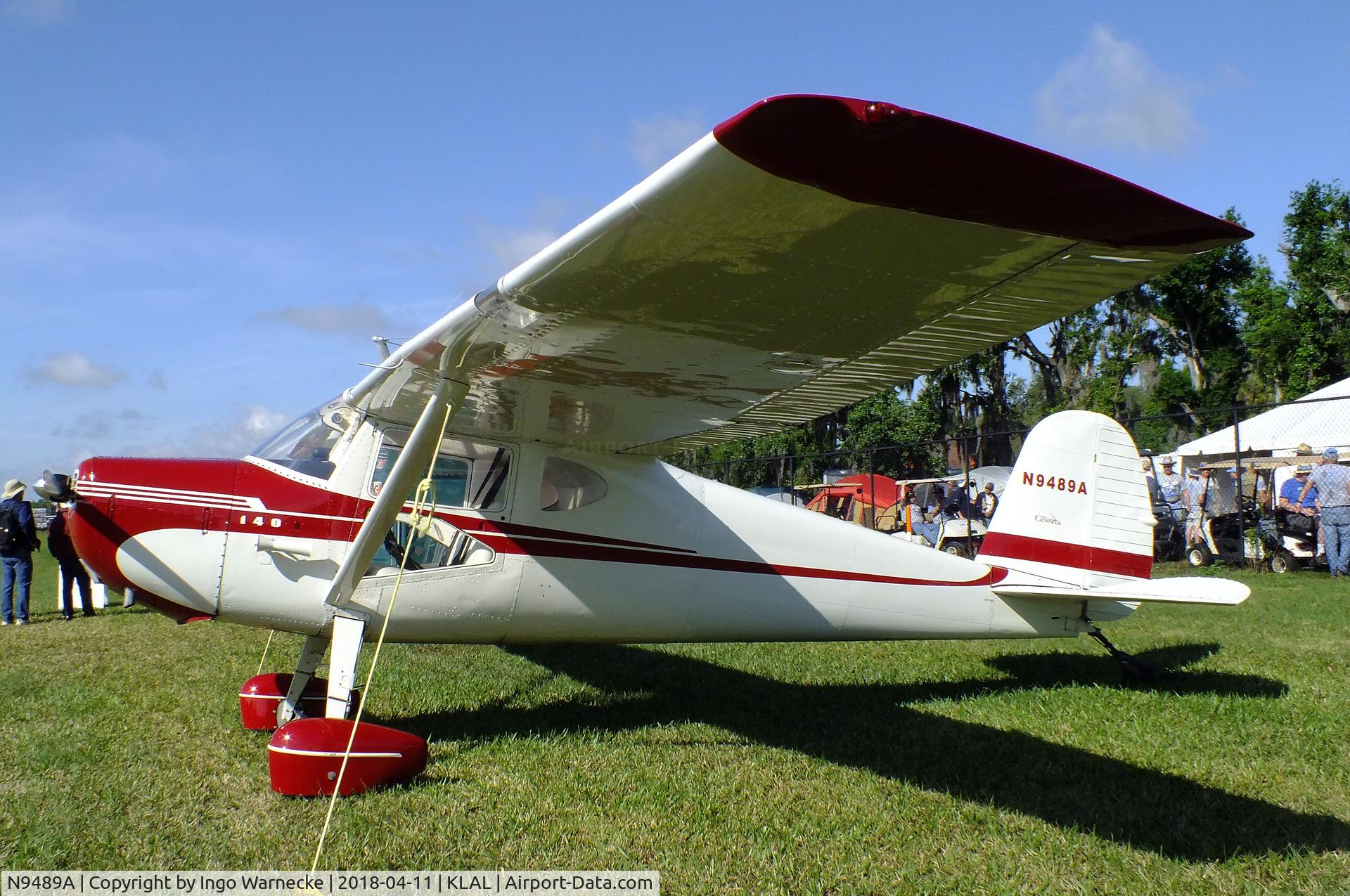 N9489A, Cessna 140A C/N 15310, Cessna 140A at 2018 Sun 'n Fun, Lakeland FL