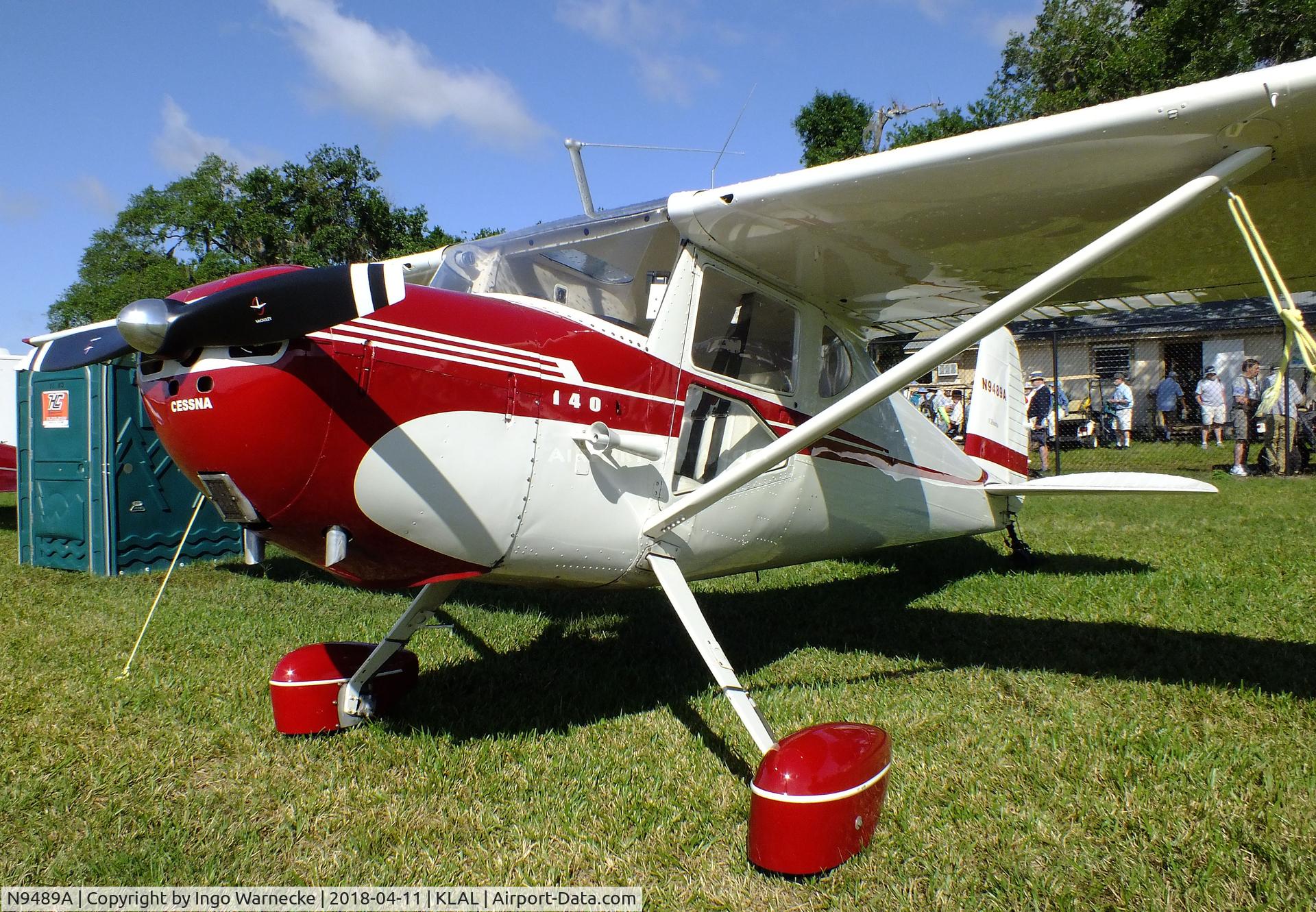 N9489A, Cessna 140A C/N 15310, Cessna 140A at 2018 Sun 'n Fun, Lakeland FL