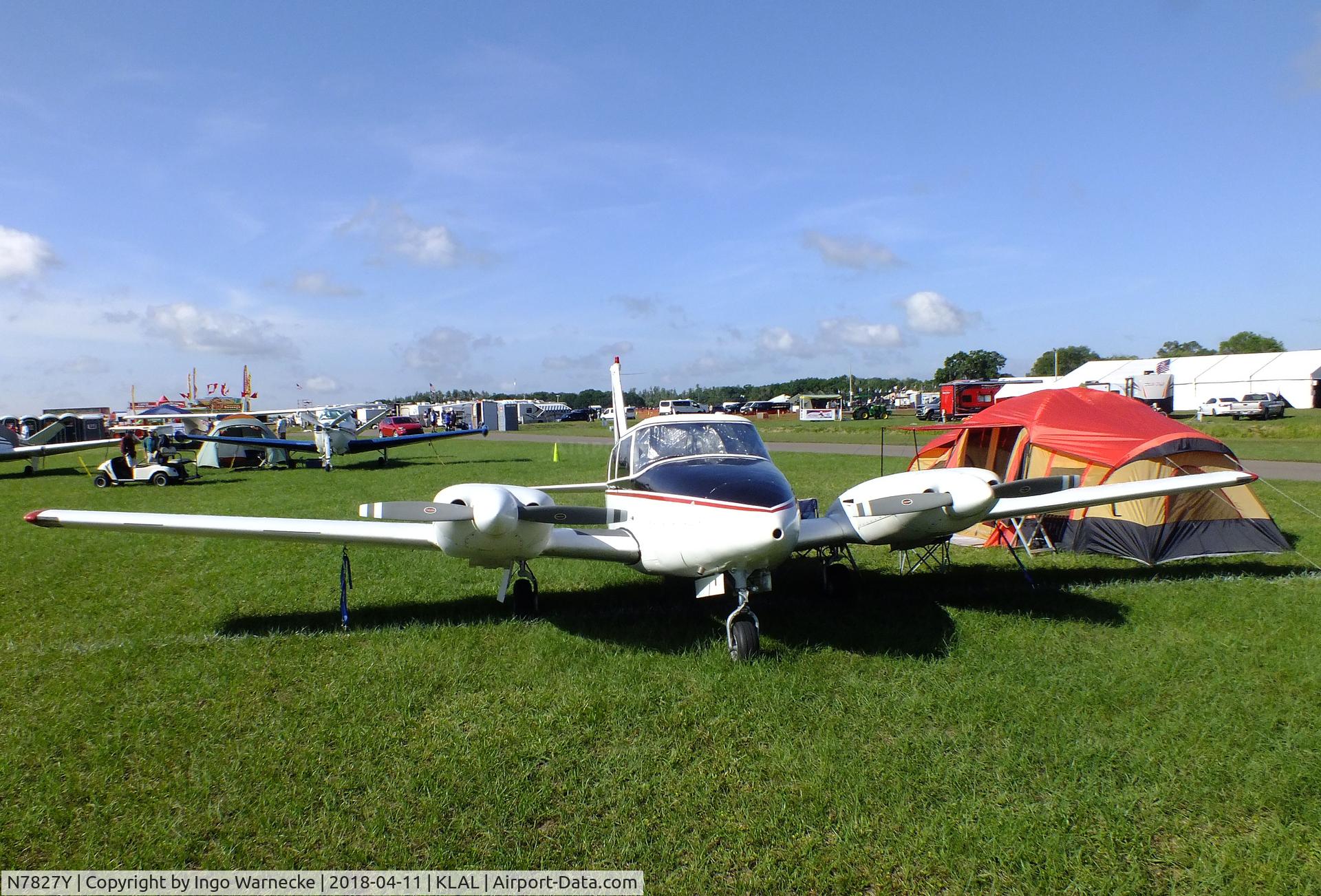 N7827Y, 1965 Piper PA-30 Twin Comanche C/N 30-902, Piper PA-30 Twin Comanche at 2018 Sun 'n Fun, Lakeland FL