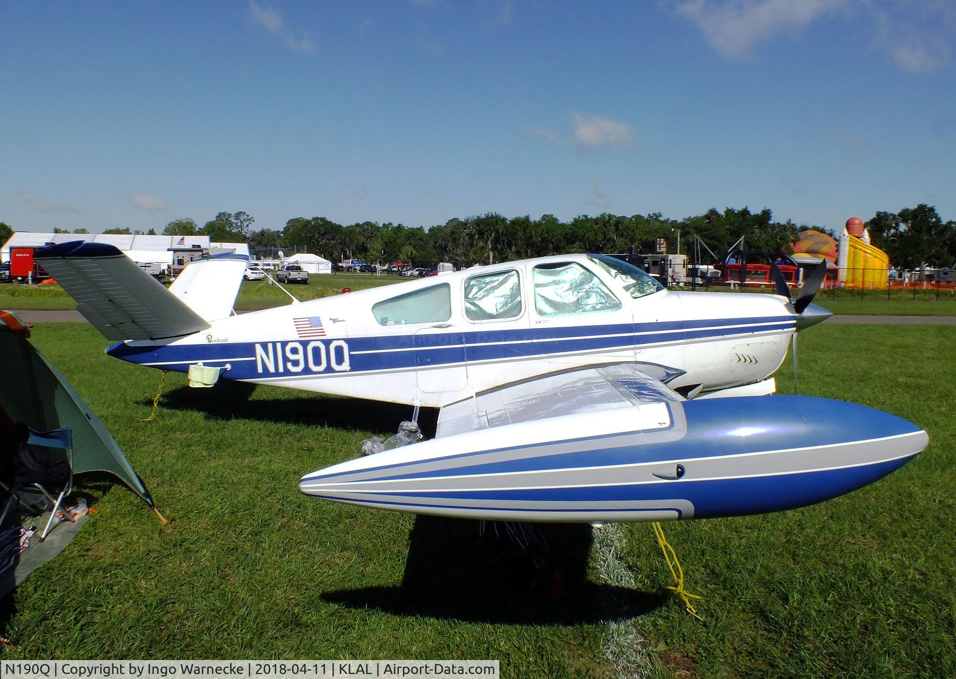 N190Q, 1964 Beech S35 Bonanza C/N D-7551, Beechcraft S35 Bonanza at 2018 Sun 'n Fun, Lakeland FL