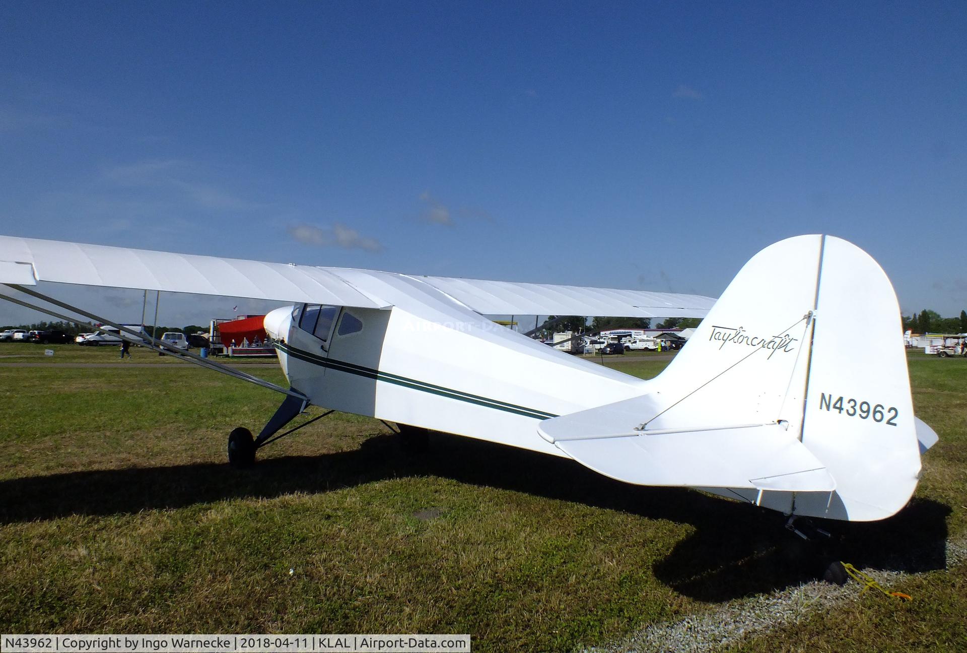 N43962, 1946 Taylorcraft BC12-D C/N 7621, Taylorcraft BC12-D at 2018 Sun 'n Fun, Lakeland FL