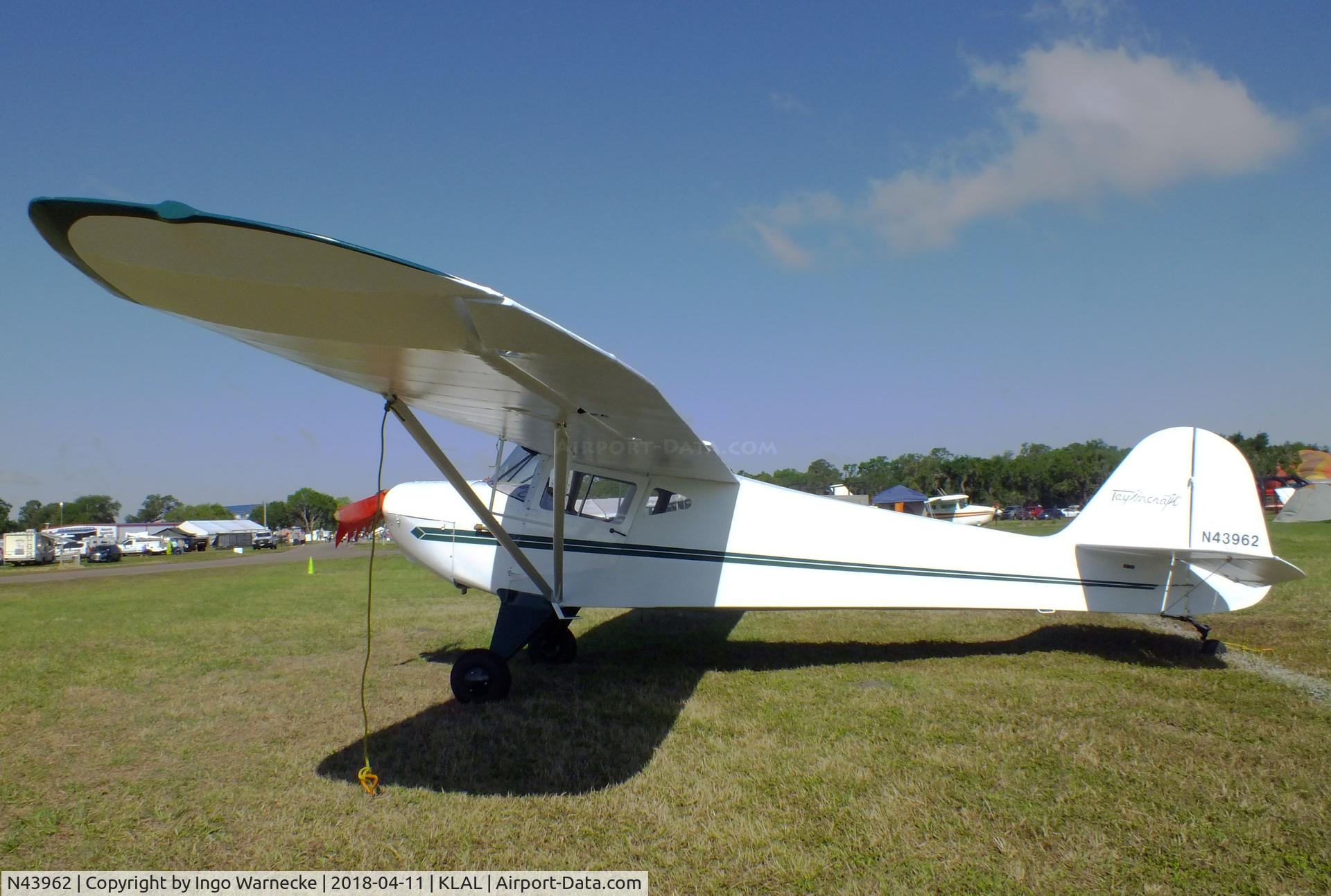 N43962, 1946 Taylorcraft BC12-D C/N 7621, Taylorcraft BC12-D at 2018 Sun 'n Fun, Lakeland FL
