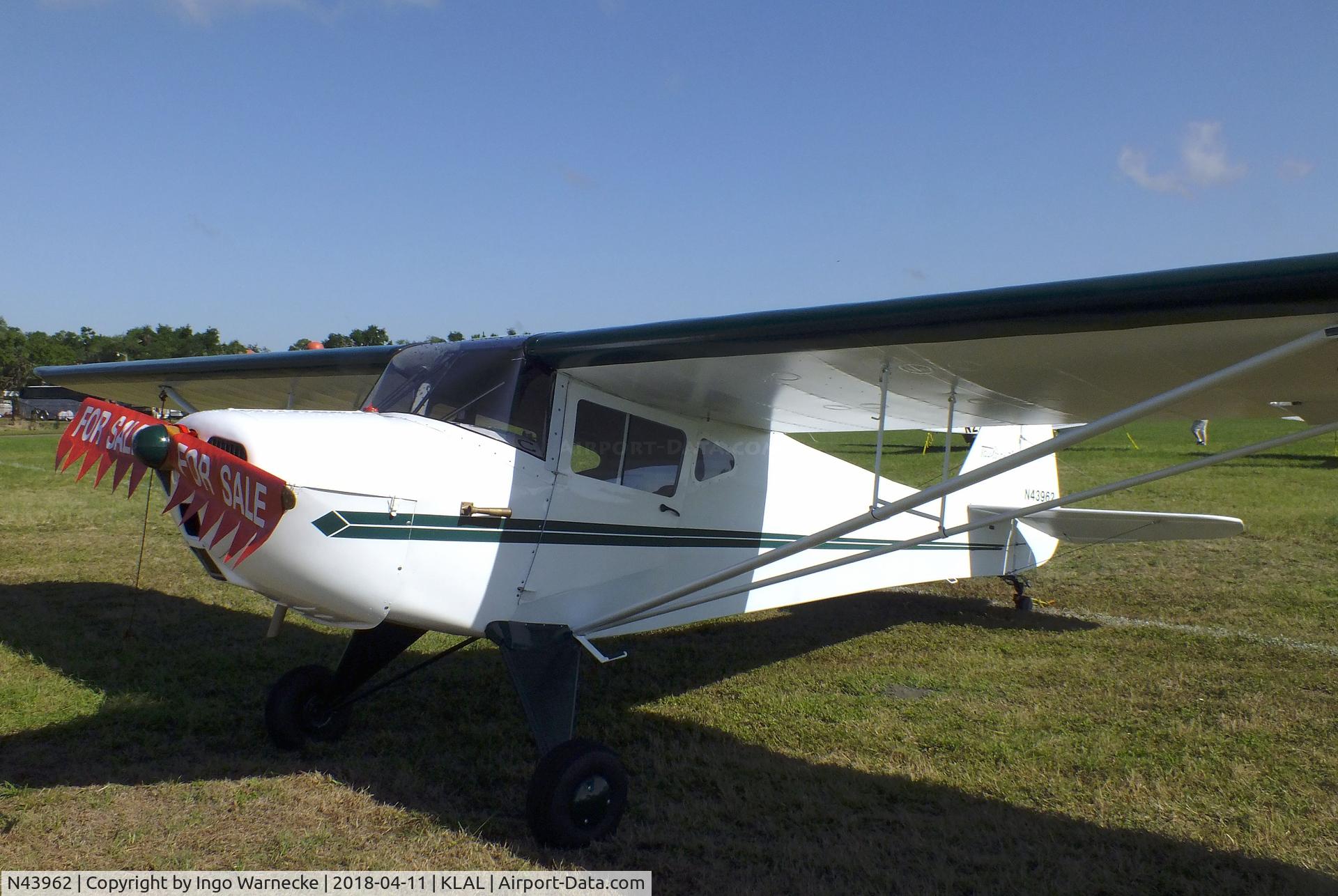 N43962, 1946 Taylorcraft BC12-D C/N 7621, Taylorcraft BC12-D at 2018 Sun 'n Fun, Lakeland FL