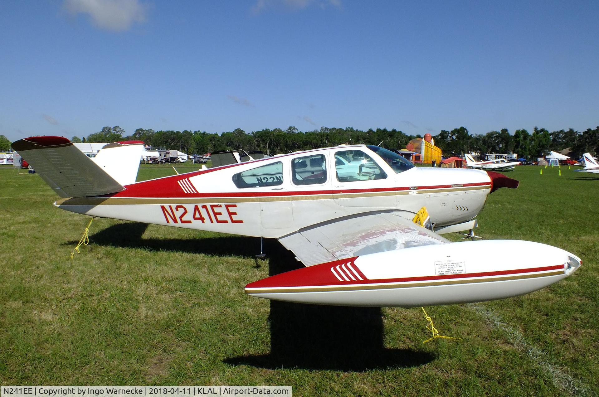 N241EE, 1951 Beech C35 Bonanza C/N D-3072, Beechcraft C35 Bonanza at 2018 Sun 'n Fun, Lakeland FL