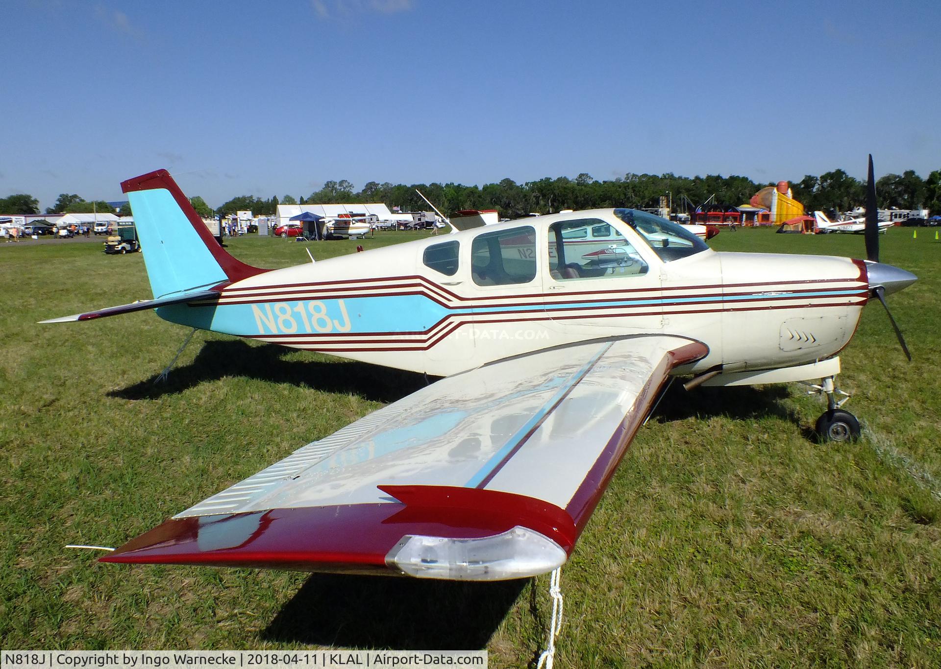 N818J, 1962 Beech 35-B33 Debonair C/N CD-477, Beechcraft 35-B33 Debonair at 2018 Sun 'n Fun, Lakeland FL