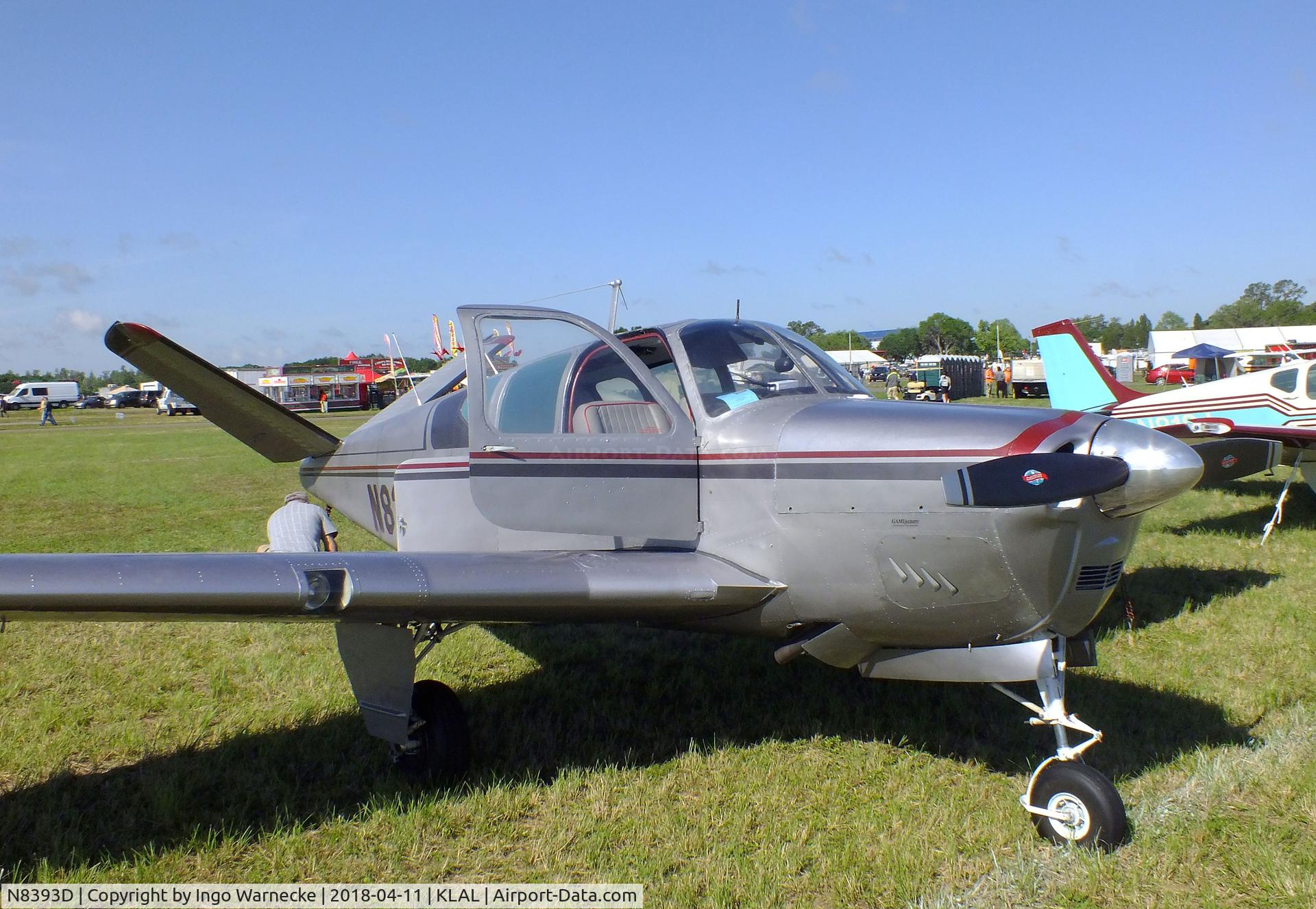 N8393D, 1958 Beech J35 Bonanza C/N D-5526, Beechcraft J35 Bonanza at 2018 Sun 'n Fun, Lakeland FL