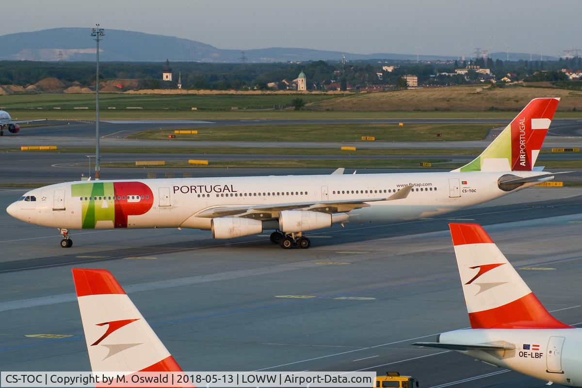 CS-TOC, 1995 Airbus A340-312 C/N 079, Due to delay captured in the last rays of sun...