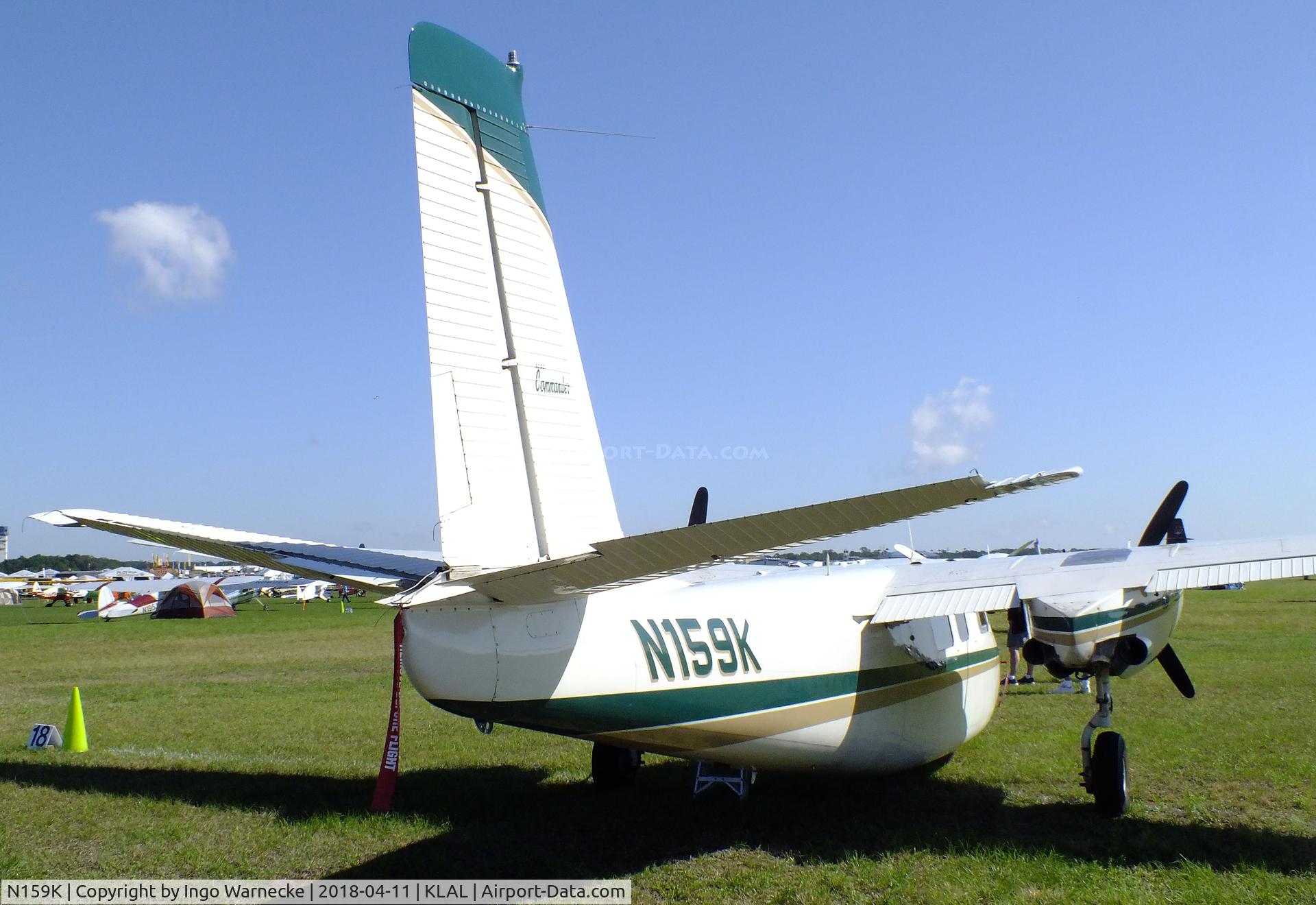 N159K, 1959 Aero Commander 500 C/N 751, Aero Commander 500 at 2018 Sun 'n Fun, Lakeland FL