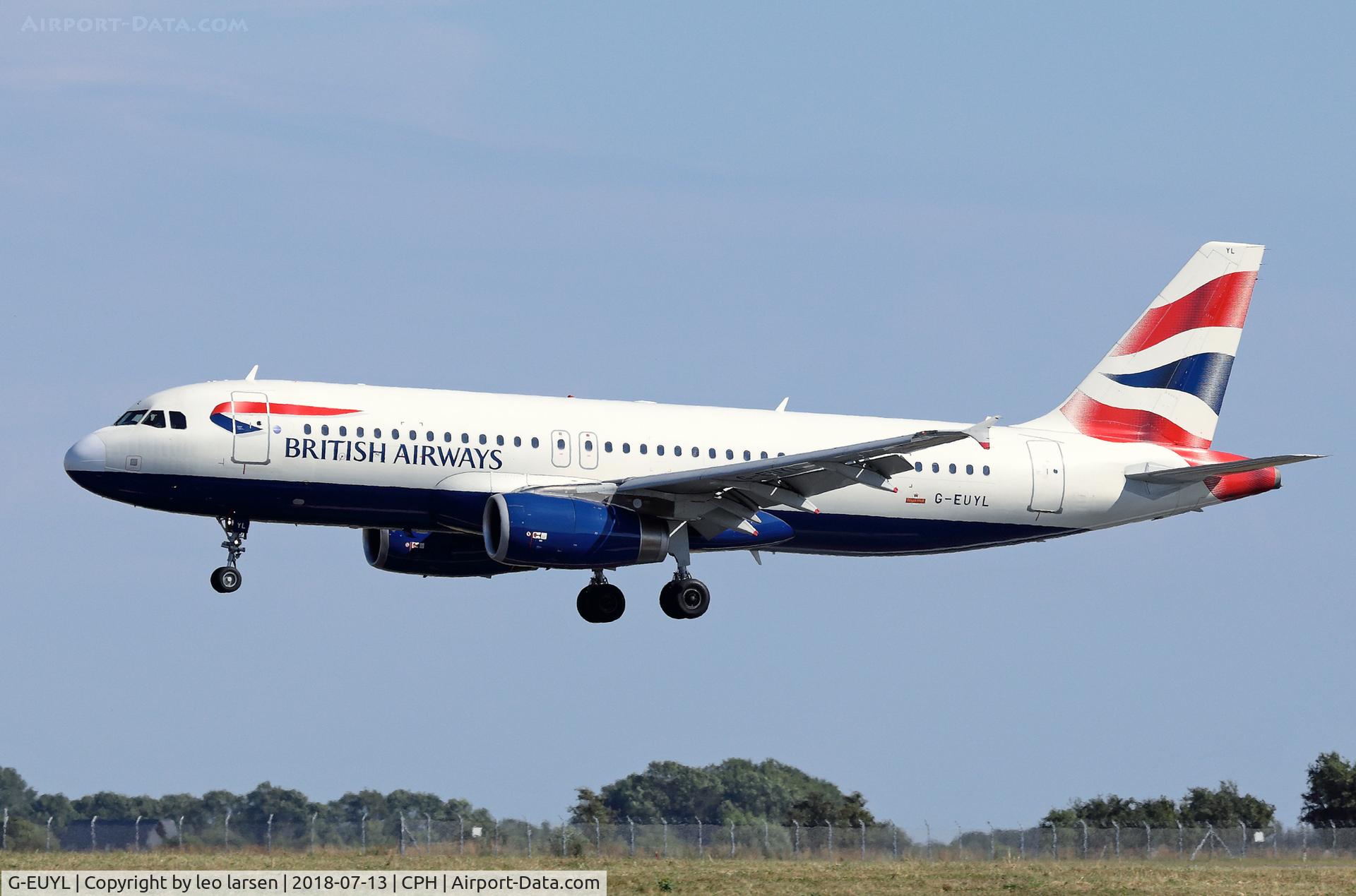 G-EUYL, 2011 Airbus A320-232 C/N 4725, Copenhagen 13.7.2018 L/D R-04L