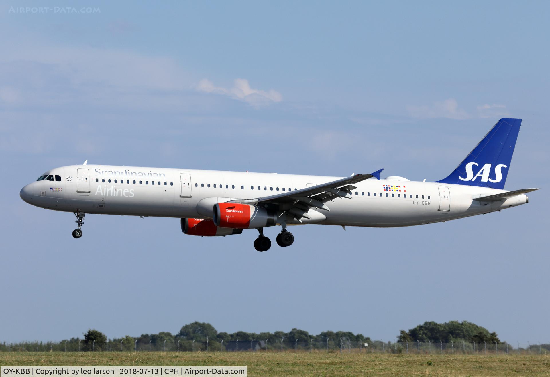 OY-KBB, 2001 Airbus A321-232 C/N 1642, Copenhagen 13.7.2018 L/D R-04L