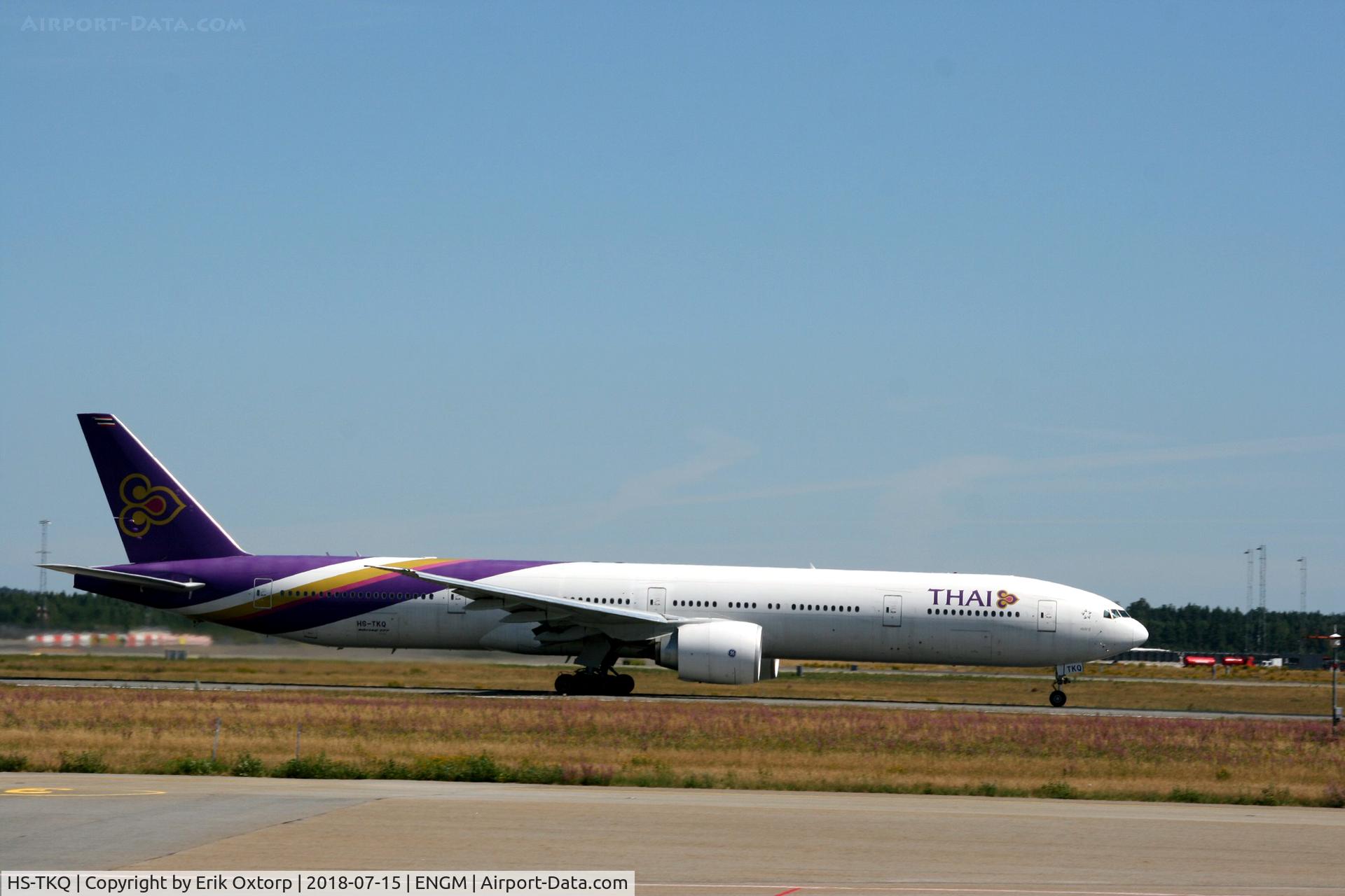 HS-TKQ, 2013 Boeing 777-3AL/ER C/N 41526, HS-TKQ in OSL