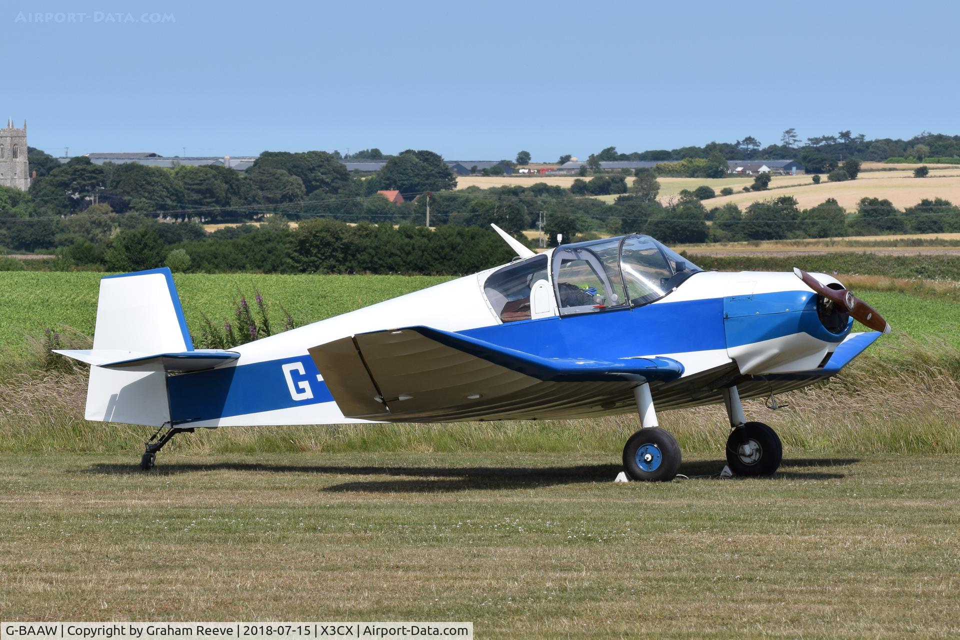 G-BAAW, 1956 Jodel D-119 C/N 366, Parked at Northrepps.
